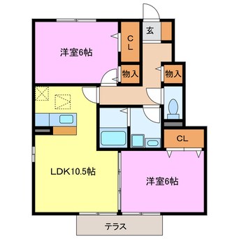間取図 キャッツＡ