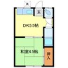 寿荘 1DKの間取り
