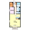 ポラリスＢ 1LDKの間取り