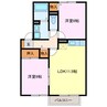 ラ・カージェ松浦 2LDKの間取り