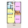 すずらん古井 2LDKの間取り