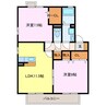 セジュール21 2LDKの間取り