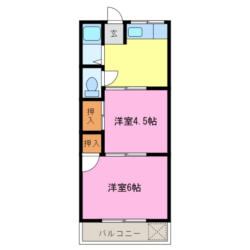 間取図 コーポ分地