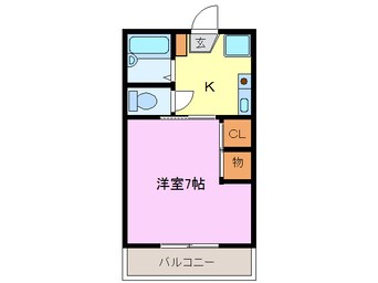間取図 東海道本線/清洲駅 徒歩24分 2階 築32年