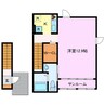 クレール葵 1Kの間取り