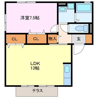 間取図 メゾンドール小烏B