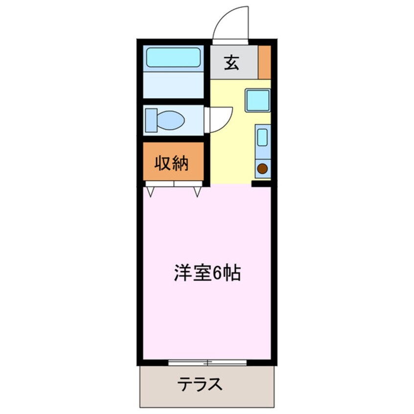 間取図 名鉄津島線･尾西線（須ケ口-弥富）/甚目寺駅 徒歩6分 1階 築27年