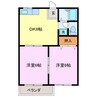 ツインズ新川Ｂ棟 2DKの間取り