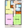 レトア沖田 2DKの間取り