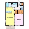 ル　ソレイユⅠ 1LDKの間取り