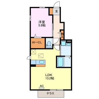 間取図 バンブースカイＡ棟