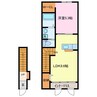 ボヌール 1LDKの間取り