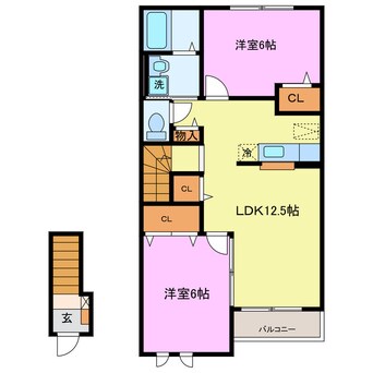間取図 プラシード・旭