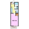 グレイス米本 1Kの間取り