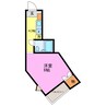 増田マンション 1Kの間取り