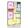 シンフォニー 2LDKの間取り