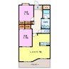 シンフォニー 2LDKの間取り