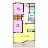 シンフォニー 2LDKの間取り