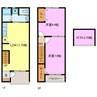 ＴｗｉｎｓＣｏｕｒｔ　Ａ　B棟 2LDKの間取り
