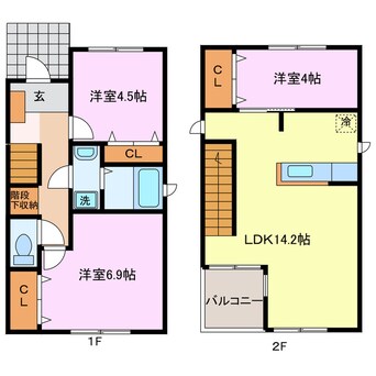 間取図 六角堂東町ＫＯＤＡＴＥＸ　Ⅰ　A