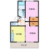 ハイツ稲沢　Ｆ棟 2DKの間取り