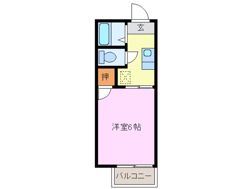 間取図 名鉄名古屋本線/二ツ杁駅 徒歩7分 2階 築32年