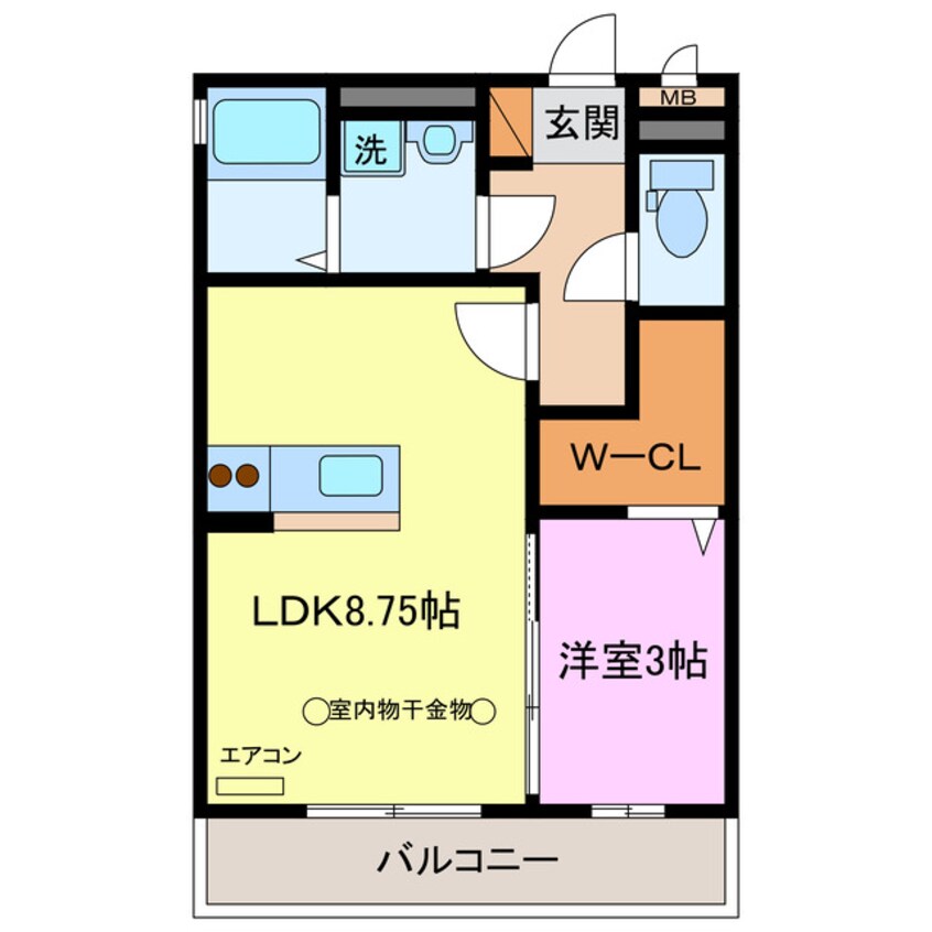 間取図 名鉄犬山線/徳重・名古屋芸大駅 徒歩1分 1階 築15年