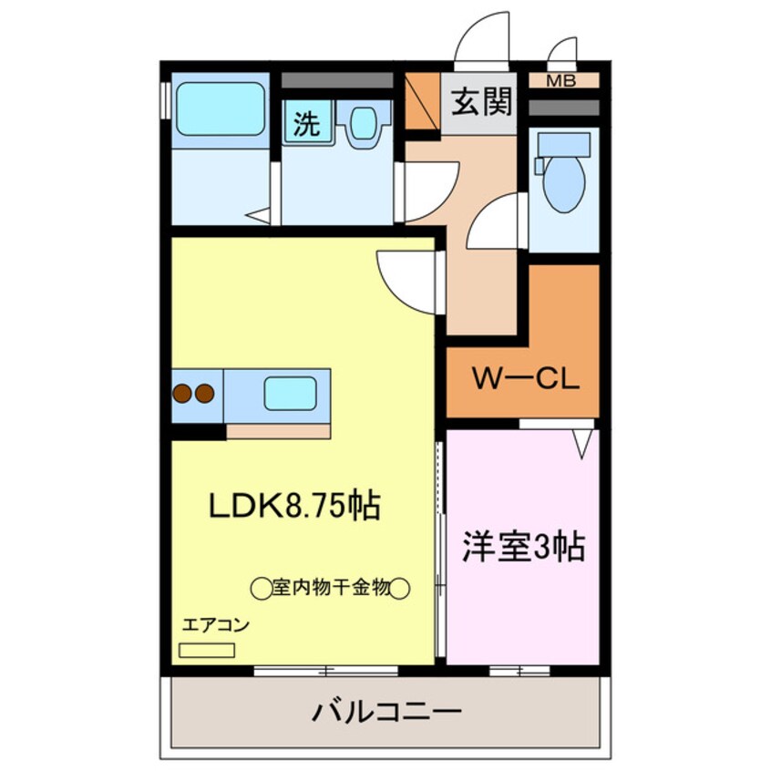 間取図 名鉄犬山線/徳重・名古屋芸大駅 徒歩1分 1階 築15年