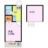 Ｌｉｖｅｘ小池Ｂ棟 1Kの間取り
