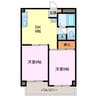 名鉄犬山線/西春駅 徒歩15分 2階 築35年 2DKの間取り