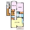 フラワー御園 2LDKの間取り