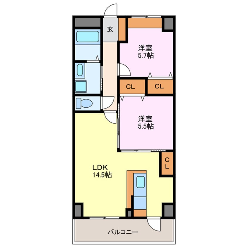 間取図 名鉄犬山線/西春駅 徒歩20分 4階 築13年