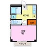 コーポユタカ 1Kの間取り
