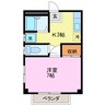 コーポユタカ 1Kの間取り