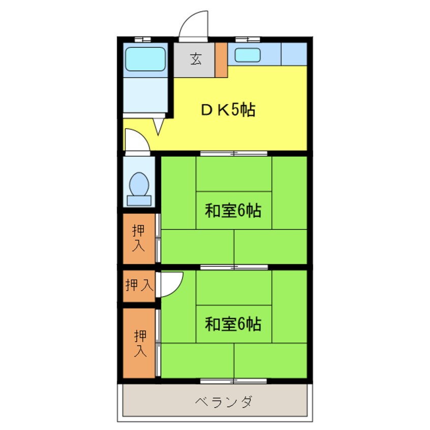 間取図 コーポ川畑