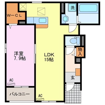 間取図 名古屋市営地下鉄東山線/中村公園駅 徒歩15分 1階 築6年