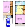 サンシャイン市場木 2DKの間取り