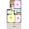 アロマ土田 2LDKの間取り