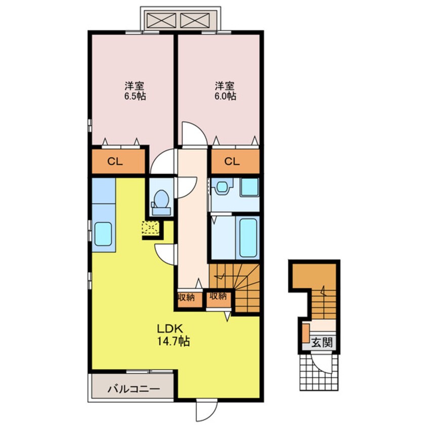 間取図 アビターレ　ベッシェ　Ⅰ