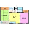 リバーハイツ五条 2DKの間取り
