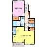 ブリッサ北 1LDKの間取り
