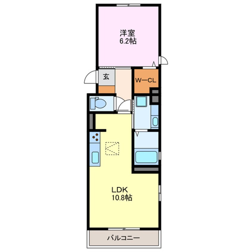 間取図 Ｌａ　ｃａｓａ　ｍｉａ　ｋｏｎｏｍｉｙａ　