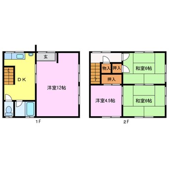 間取図 西春借家