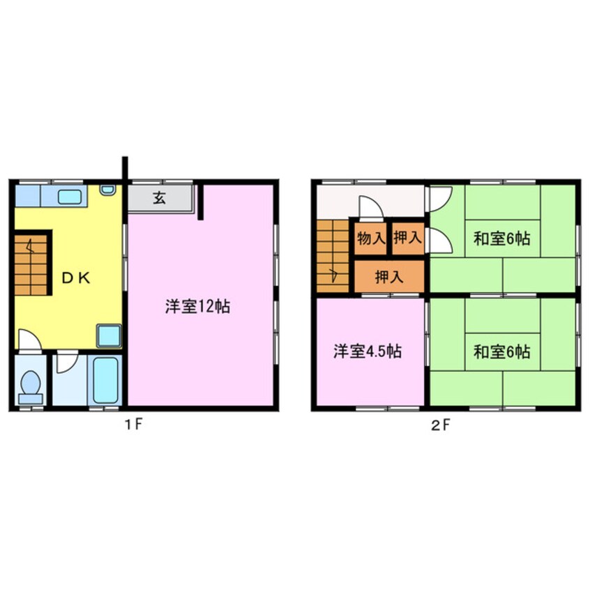 間取図 西春借家