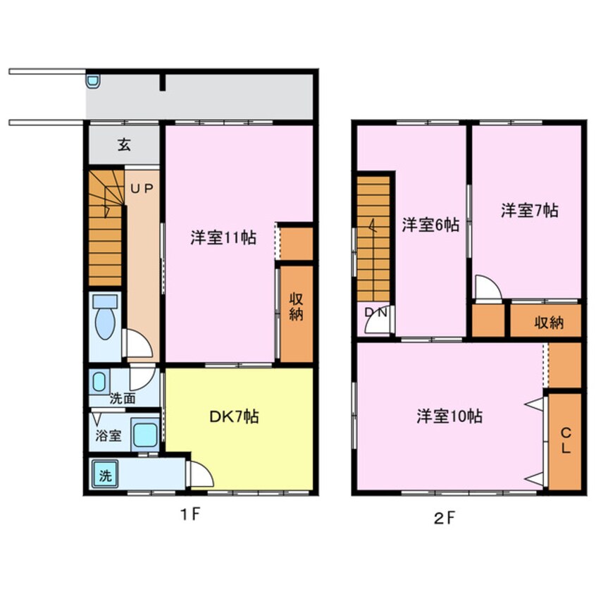 間取図 西区比良　伊東様貸家