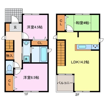 間取図 合田９５－１KODATEX　１D