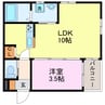 メルヴェイユ二ツ杁 1LDKの間取り