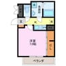 サニーフラット 1Kの間取り