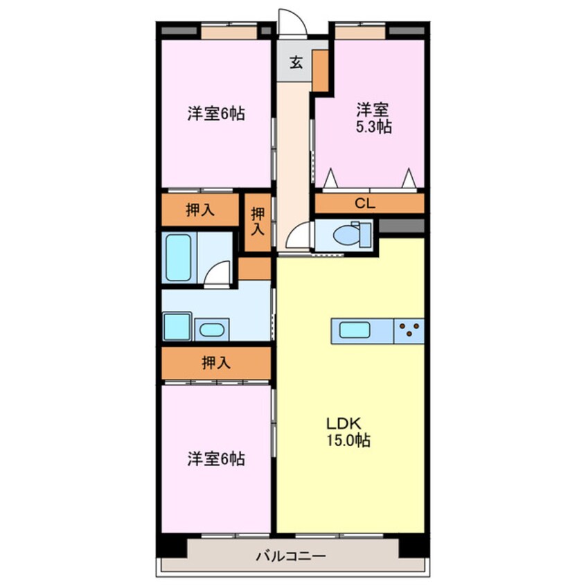 間取図 シーズンコート稲沢