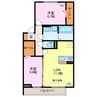 コテパルク比良 2LDKの間取り